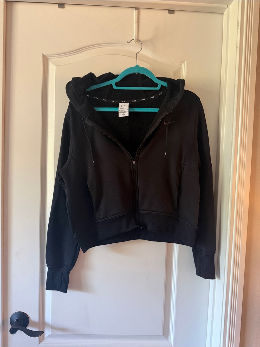 Nike Women's Black Sweat Set- full zip hoodie and pants